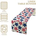 thumbnail image 4 of 4th of July Table Runner, America Flag Stars Memorial Day Independence Day Patriotic Table Decoration for Home Kitchen Home Party Holiday Dinner Home Decor 13.8x90in, 4 of 8