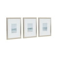 thumbnail image 5 of Kate and Laurel Adlynn Decorative Rectangle Watercolor Framed Art Set of 3, 11 x 14 matted to 5 x 7, Silver, Coastal Three-Piece Framed Wall Art for Gallery Wall Frame Set in Living Room Wall Decor, 5 of 9