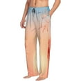 thumbnail image 2 of Uemuo The Sunset of Dandelion Pattern Men's Wide Leg Palazzo Lounge Pants with Pockets Light Weight Loose Comfy Casual Pajama Pants-Large, 2 of 9