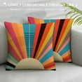 thumbnail image 3 of Orinice Rainbow Colors Graphic Decorative Men Women Boy Girl Room Cushion Throw Pillow Cover for Home Couch Living Room Bed Sofa Pillow Case 22x22in, 3 of 5