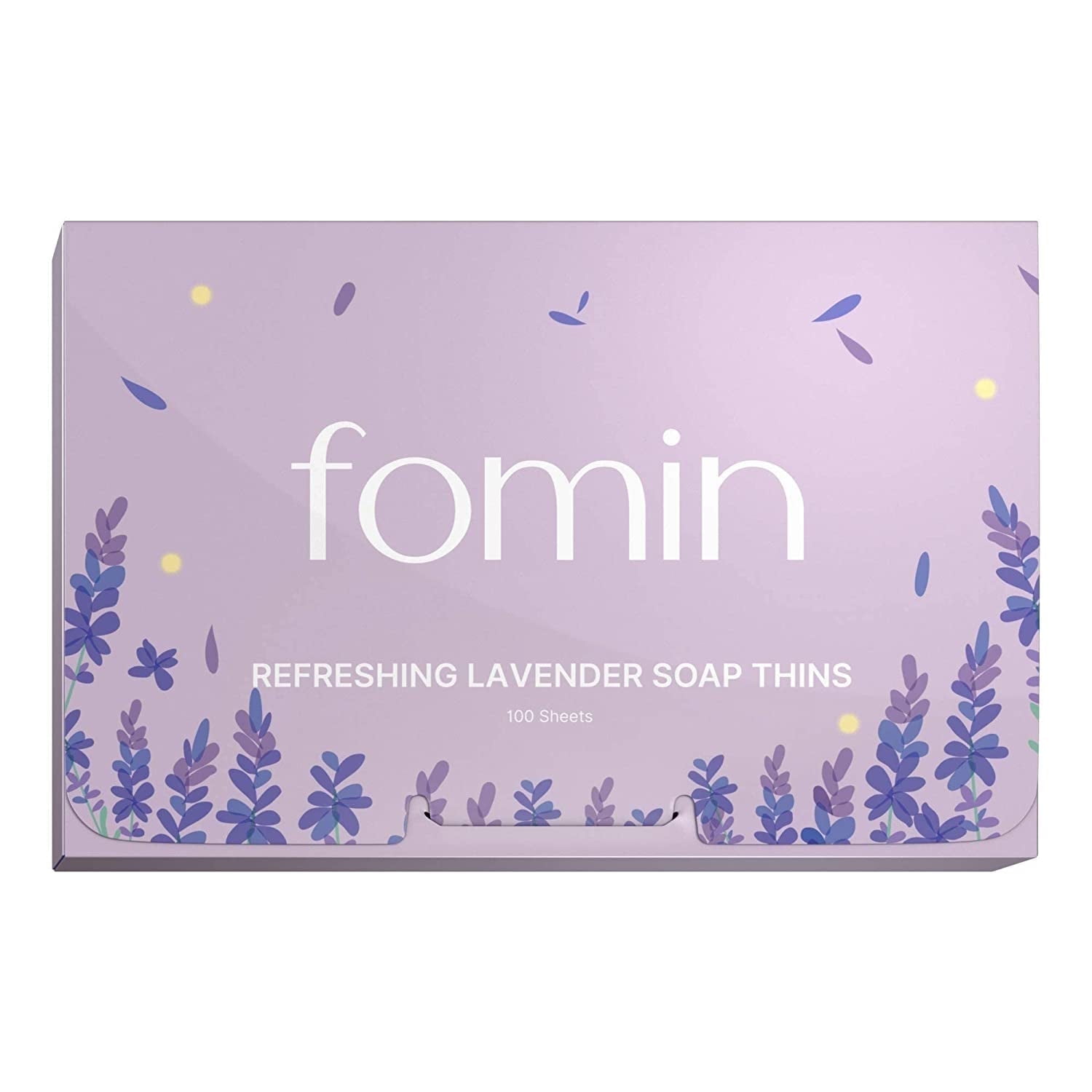 FOMIN - Paper Soap Sheets for Hand Washing - (100 Sheets) Lavender Portable Travel Soap Sheets, Dissolvable Camping Mini Soap, Portable Soap Sheets