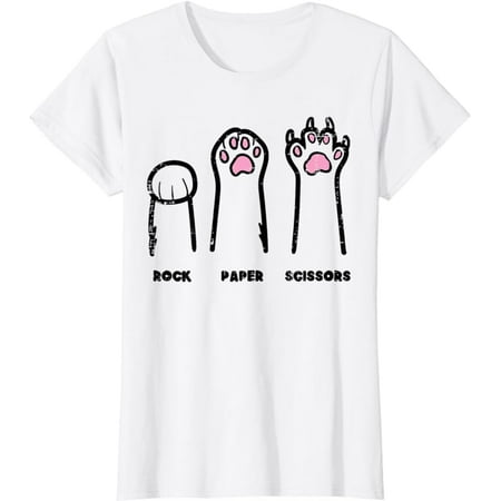 

Rock Paper Scissors Cat Paws Funny Boys Girls Kids Toddler T-Shirt