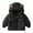 Black, variant on Paokuoon Kids Boys Winter Coat Hooded Cotton for Toddler 2-7Y Thickened Solid Color Outerwear