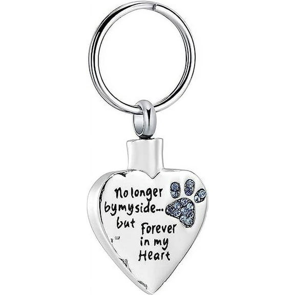 Pet Paw Keepsake Pendant Memorial Urn Keychain Cremation Urn Pendant Key chain Memorial Ashes Keepsake