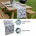 thumbnail image 5 of Navy Blue Coastal Table Runner - 108 Inch Long, Kitchen Dining Table Runner Dresser Scarves, Nautical Ocean Shell Starfish Sea Farmhouse Decor for Coffee Tables Wedding Party Banquet, 5 of 8