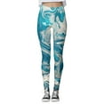 thumbnail image 3 of Leggings with Pockets Print High Waist Casual Ankle Slim-Leg Leggings, 3 of 9