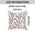thumbnail image 5 of REGALWOVEN 2 Pcs Classical Embroidery Jacquard Teal Decoration Throw Pillow Cover Pattern Pillow Cases for Outdoor Indoor Red Flower 20" x 20", 5 of 6