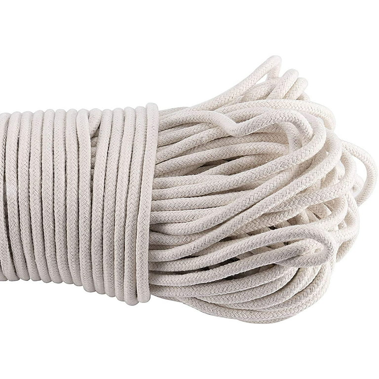 ZEONHAK 1/4 Inch Cotton Rope, Clothesline Rope Cord, 328 Ft All