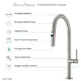 thumbnail image 6 of Chalet Single Handle, Pull-Down Kitchen Faucet in Brushed Nickel, 6 of 11