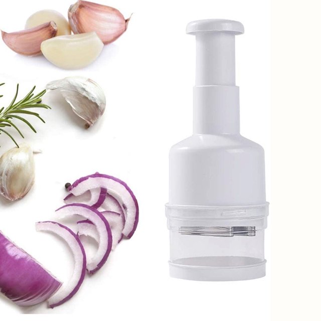Plástico/acero inoxidable, picador de verduras fácil de limpiar, picador de cebolla para nueces, ajo, ensalada y más
