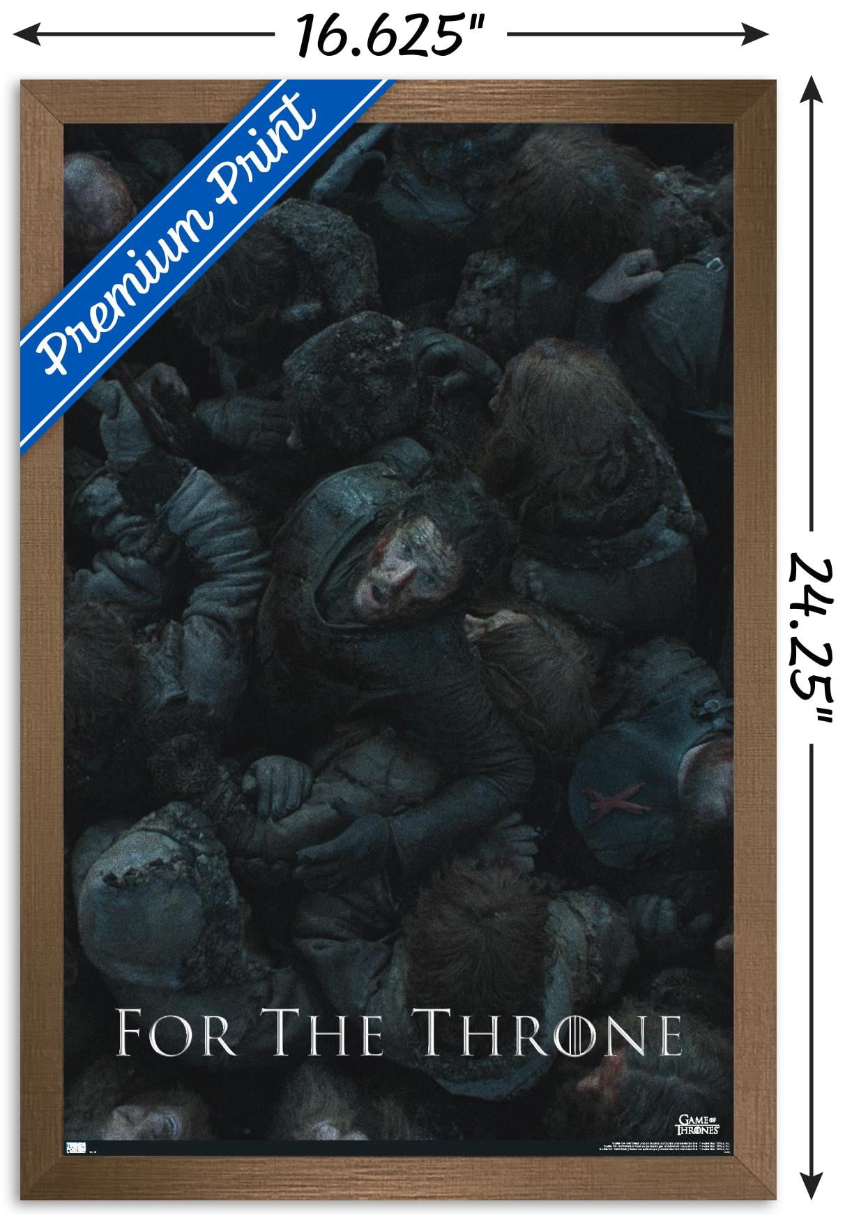 Game of Thrones - The Battle Wall Poster, 14.725" x 22.375", Framed