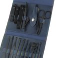 thumbnail image 7 of Vocoste 16 Pcs Manicure Set with Blue PU Leather Case, Stainless Steel Pedicure Set, Nail Clippers Scissors Black, 7 of 7