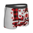 thumbnail image 3 of Balery Buffalo Plaid Love And Gnome Men's Boxer Briefs, Soft and Breathable Cotton Underwear with nylon Waistband-Large, 3 of 9
