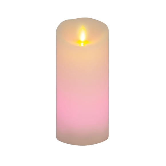 Luminara Bougie LED Sans Flamme Changeant de Couleur 3 Pouces x 6.5 Pouces, Flamme en Cire Véritable, Fonctionne sur Batterie avec Télécommande à 18 Boutons, Sans Parfum