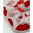 thumbnail image 4 of Handmade Red Lip Embroidered Organza Hair Scrunchie, 4 of 5