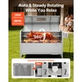 thumbnail image 2 of VEVOR Rotisserie Grill, 38W BBQ Outdoor Pig & Lamb Spit Roaster, Charcoal Spit Roaster with 132 LBS Capacity, Wheels & 4-Level Height, Stainless Steel Rotisserie Grill Kit, 2 of 9