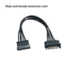 thumbnail image 3 of Speravity Cable de extensión macho a hembra de 15 pines Cables de fuente de alimentación HDD Unidad de cable de alimentación SATA portátil Herramientas eléctricas, 3 of 6