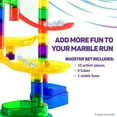 thumbnail image 3 of Marble Genius Marble Run Booster Set - 20 Pieces Total (Marbles Not Included), Construction Building Blocks Toys for Ages 3 and Above, with Instruction App Access, Add-On Set, Primary, 3 of 8