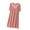 Pink, variant on Nightgowns for Women Short Sleeve Crew Neck Pleated Loose Sleepwear Casual Soft Midi Night Gown with Pockets