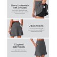 thumbnail image 4 of Pinspark 18" Golf Skorts Skirts for Women with 6 Pockets UPF 50+ Athletic Skirt High Waisted Tennis Running Skirt for Summer, 4 of 6