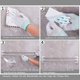 thumbnail image 4 of Toallero de aluminio montado en la pared, toallero autoadhesivo de 40 cm con 2 ganchos Organizador de baño de 2 niveles Soporte de pared de doble varilla - Negro, 4 of 5