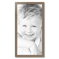 ArtToFrames 18x36 Inch Aged White Gold Picture Frame, This Silver Wood Poster Frame is Great for Your Art or Photos, Comes with 060 Plexi Glass (2036)