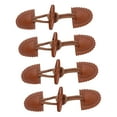thumbnail image 4 of FVDPWYE 4Pcs Coat Toggle Buttons Accessories Simple Garment Buttons PU Leather Practical Brown, 4 of 9