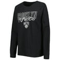thumbnail image 2 of Women's Concepts Sport Heather Black/Heather Gray Brooklyn Nets Team Raglan Long Sleeve Top & Shorts Sleep Set, 2 of 5