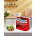 thumbnail image 5 of Red Grey Ombre Stand Mixer Dust Cover with Storage Pocket & Handles, Modern Abstract Moire Art Geometric Fits All Tilt Head & Bowl Lift Kitchen Appliance Cover Organizer Bag Accessories, 4.5-5 Quart, 5 of 6