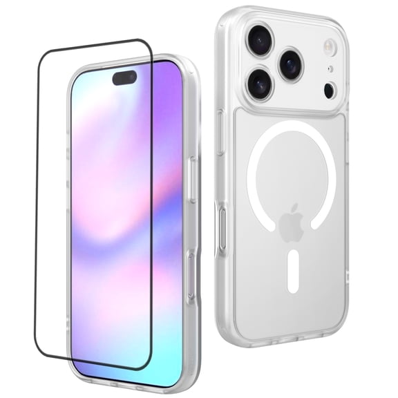 Magnetic Case for iPhone 17 Pro,Shockproof Slim Cover Full Covered Camera Protection Slim Drop Proof Durable Protective Cases - Clear
