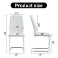 thumbnail image 2 of 8 Pieces Dinner Chairs, Faux Leather Dinning Chairs with High Backrest and Upholstered Cushion Seat, Modern Dining Table Chairs with C-shaped Tube Legs, White, 2 of 9