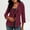 Wine, variant on NTACZA 3/4 Sleeve Womens Cardigan 2026 Solid Crochet Lace Tie Front Sweater Dailywear Regular Blue