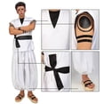 thumbnail image 4 of Disfraz de Ryomen Sukuna de DAZCOS, traje de kung fu blanco con pegatinas de tatuajes, disfraz de Cosplay de Ryomen Sukuna como Megumi Showdown, conjunto completo, 4 of 5
