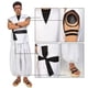 thumbnail image 4 of Disfraz de Ryomen Sukuna de DAZCOS, traje de kung fu blanco con pegatinas de tatuajes, disfraz de Cosplay de Ryomen Sukuna como Megumi Showdown, conjunto completo, 4 of 5
