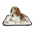 thumbnail image 2 of PKQWTM Flamingo Bird Palm Leaves Tropical Flower Pineapples Pet Dog Cat Bed Pee Pads Mat Cushion Potty Dogsblankets Crate Bed Kennel 25x30 inch, 2 of 3