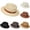 Beige, variant on Hollow Crochet Straw Hats for Women Men Casual Short Brim Woven Straw Boater Hat for Beach Vacation