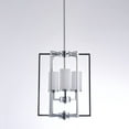 thumbnail image 4 of Pasargad Home Lionnel 3-Light Metal & Glass Chandelier Light in Chrome/Clear, 4 of 5
