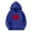 Dark Blue, variant on Posijego Hoodie for Girls Boys Valentine's Day Sweatshirt Heart Printed Hooded Pullover Tops with Pockets