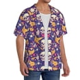 thumbnail image 2 of Sikiie rock Skull record Men's Wrinkle Free Untucked Cuban Shirt Business Casual Button Down Shirts Short Sleeve ShirtMedium, 2 of 5