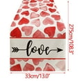 thumbnail image 3 of Costeam Valentine's Day Festive Table Flag, 33*275cm Gnome Print Linen Table Cloth, Large Dining Room Decor, Party Table Centerpiece, 3 of 8