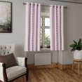 thumbnail image 2 of Ambesonne Trippy Grommet Curtain, Folk Like Flowers Circles, 50" x 63", Pink Purple, 2 of 6