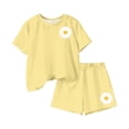 thumbnail image 6 of NAISIBABY Outfit Sets for Girls,Daisy Print Short Sleeve T-Shirt and Shorts Summer 2PC Casual Clothes Yellow Size 7, 6 of 6