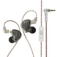 thumbnail image 1 of Methold Auriculares intrauditivos con cable de 3,5mm con cancelación de ruido, auriculares dinámicos de 2 pines para correr, caminar, Electrónica gris con micrófono, 1 of 6
