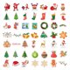 thumbnail image 3 of Etiqueta engomada del tema de la Navidad Etiqueta engomada impermeable del copo de nieve de Papá Noel, ilustración de la etiqueta del regalo del sobre 100pcs JAMW Sencillez, 3 of 5