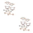 thumbnail image 4 of Minnieouse 8 piezas de anillos para pezones, accesorio de moda de acero inoxidable, hermosa joyería Sexy para Piercing, decoración de pecho para niña, Type2 NO2 Minnieouse CBP271250, 4 of 5