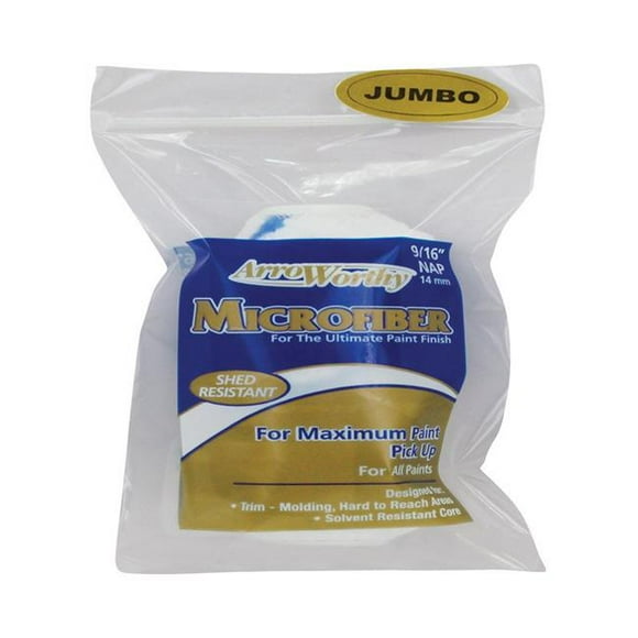 Arroworthy 1807908 Microfiber 4 x 4 in. Mini Paint Roller Cover, White