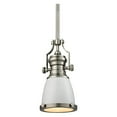 thumbnail image 2 of Elk Chadwick 1 Light Pendant In Gloss White/Satin Nickel 66524-1, 2 of 2