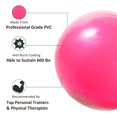 thumbnail image 2 of Vaupan Mini Aerobic Exercise Ball, 9 inch Small Gym Ball with Inflatable Straw for Yoga, Pilates, Stability, Physical Therapy, Stretching and Core Training, Improves Balance, Strength (Pink), 2 of 7