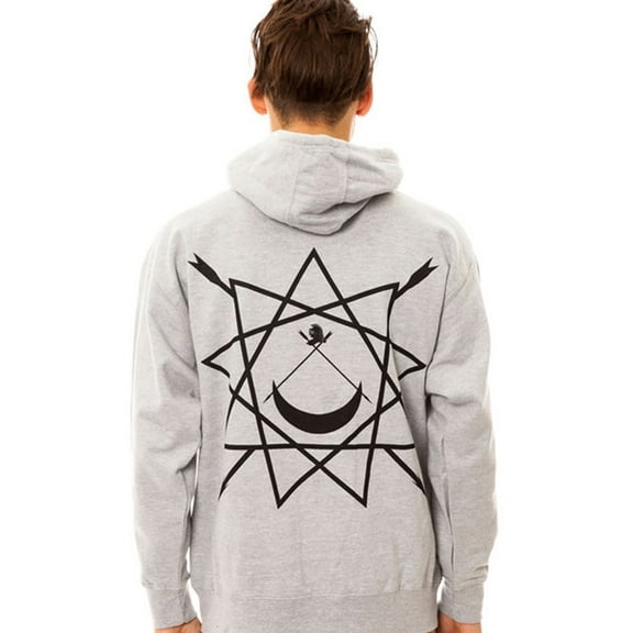 Black Scale Mens The Pyrex Vision Zip Up Hoodie Sweatshirt, Grey, Large