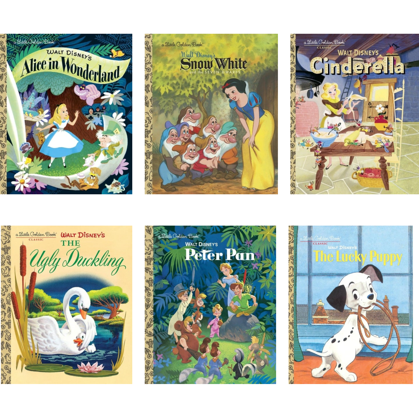 Little Golden Books : Vintage Disney Classics Set : The Three